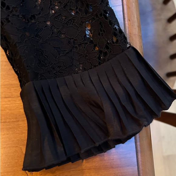 J. Crew, NWT Lace Blouse with Ruffle Accents. Black, Size 2 & 4 - Picture 9 of 10